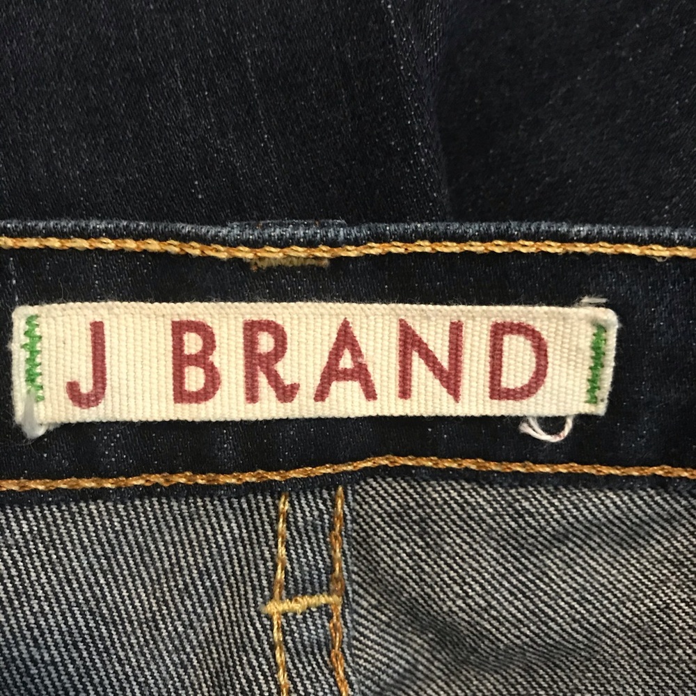 J Brand Dark Blue Denim Straight Leg Jeans